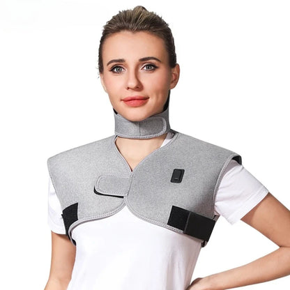 Red Light Heated Shawl Vest 3 Vibration Massage Neck Shoulder Back Body Warmer  Neck Back Muscle Relaxation