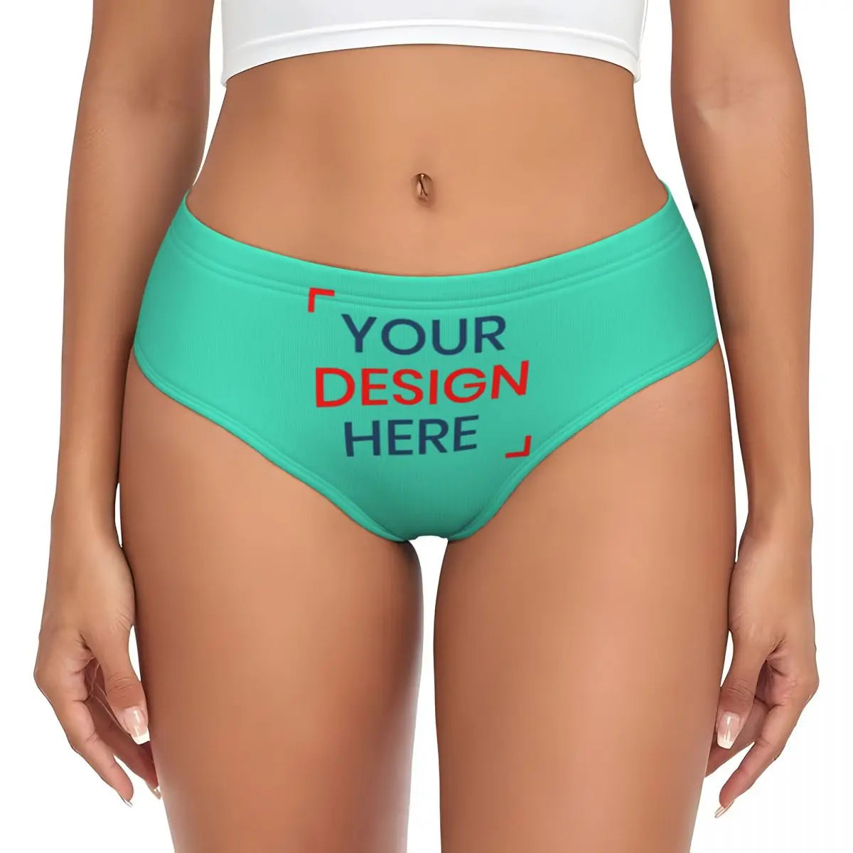 Custom DIY Logo Briefs Underwear Women's Stretch Comfortable Shorts Panties Customized Photo Print Brief Panties