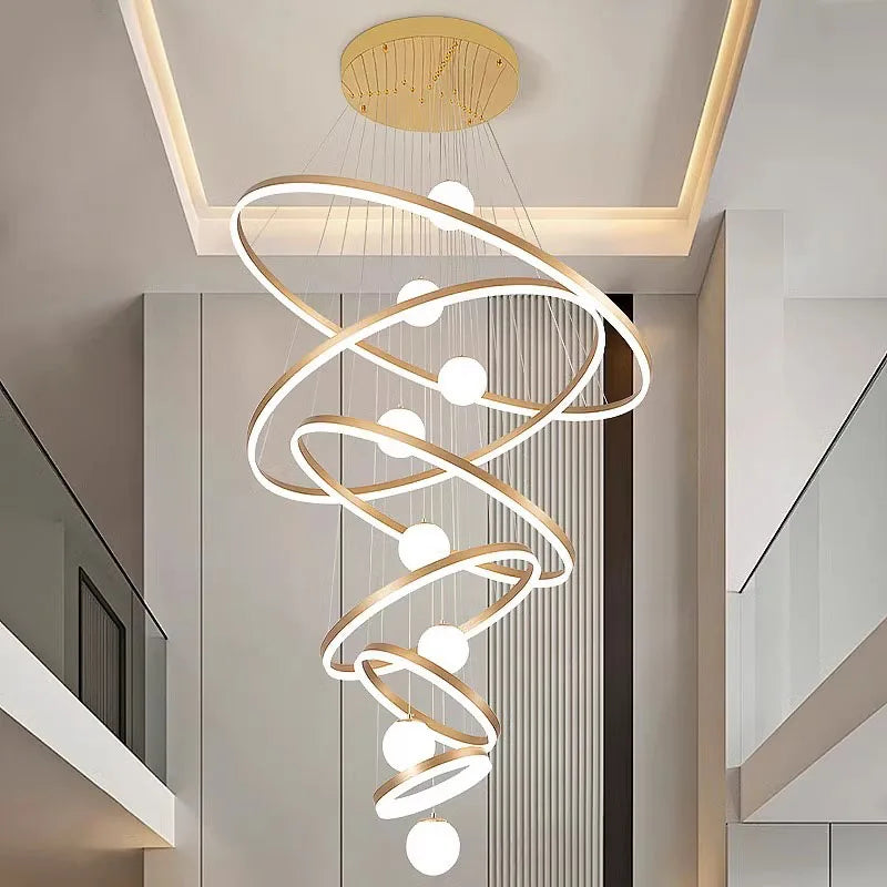Modern home decor led lights pendant light lamps forstaircase Chandeliers for living room hanging light indoor lighting
