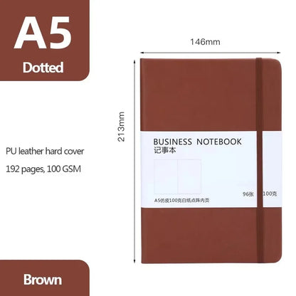 A5 Hard Cover Business Elastic Notepad Dot Grid Pages Korean Stationery Back To School Notebooks and Journals Office Stationery