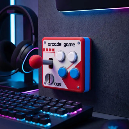 Retro Game Console Joystick Switch Creative 3D Decoration Arcade Panel 3D Printing Panel Socket Control Decorationgift Toys