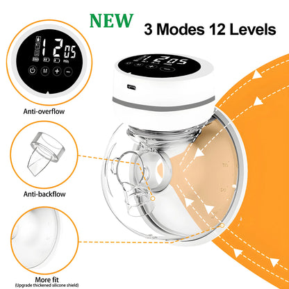 USB Electric Wearable Breast Pump Hands Free Portable Full Automatic Breast Pump Breast Milk Machine Mother and Baby Supplies
