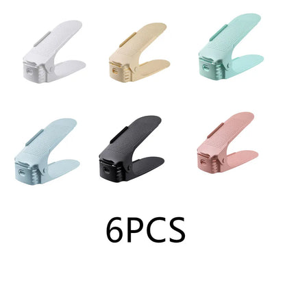 Durable Adjustable Shoe Organizer Footwear Support Slot Space Saving Cabinet Closet Stand Shoes Storage Rack Shoebox