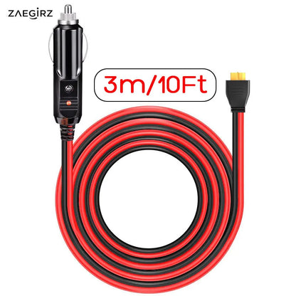 3m 2m 1.5m Car Cigarette Lighter to XT60 Cable for ALLPOWERS R600 R1500 Oukitel P1000E/P1500/P2001E PLUS Etc. Solar Generators.