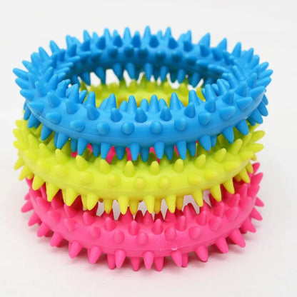 1-10Pcs Pet Chew Toy Soft Rubber Bite-Resistance Bone Shape Teeth Grinding Chewing Toys For Small Dogs Training Pet Supplies
