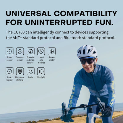 GEOID CC700 Bike Computer Wireless Color Screen ANT+ WIFI Bicycle Speedometer IPX7 Waterproof Route Navigation Cycling Odometer