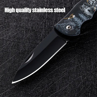 1PC,Heavy Duty Box Cutter Folding Knife Stainless Steel Fruit Peeling Knife Camping Portable Knife Tactical Tools Utility Knife