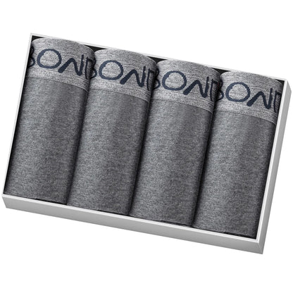 4pcs Man Underwear Cotton Boxer Shorts Sexy Underpants Slip Mens Boxershorts Men's Panties Pack Brand