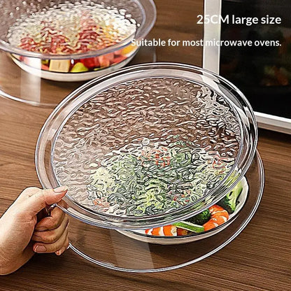 BPA Free PC Microwave Splatter Cover Heat Resistant With Handle Food Dish Shield for Kitchen Cooking Use