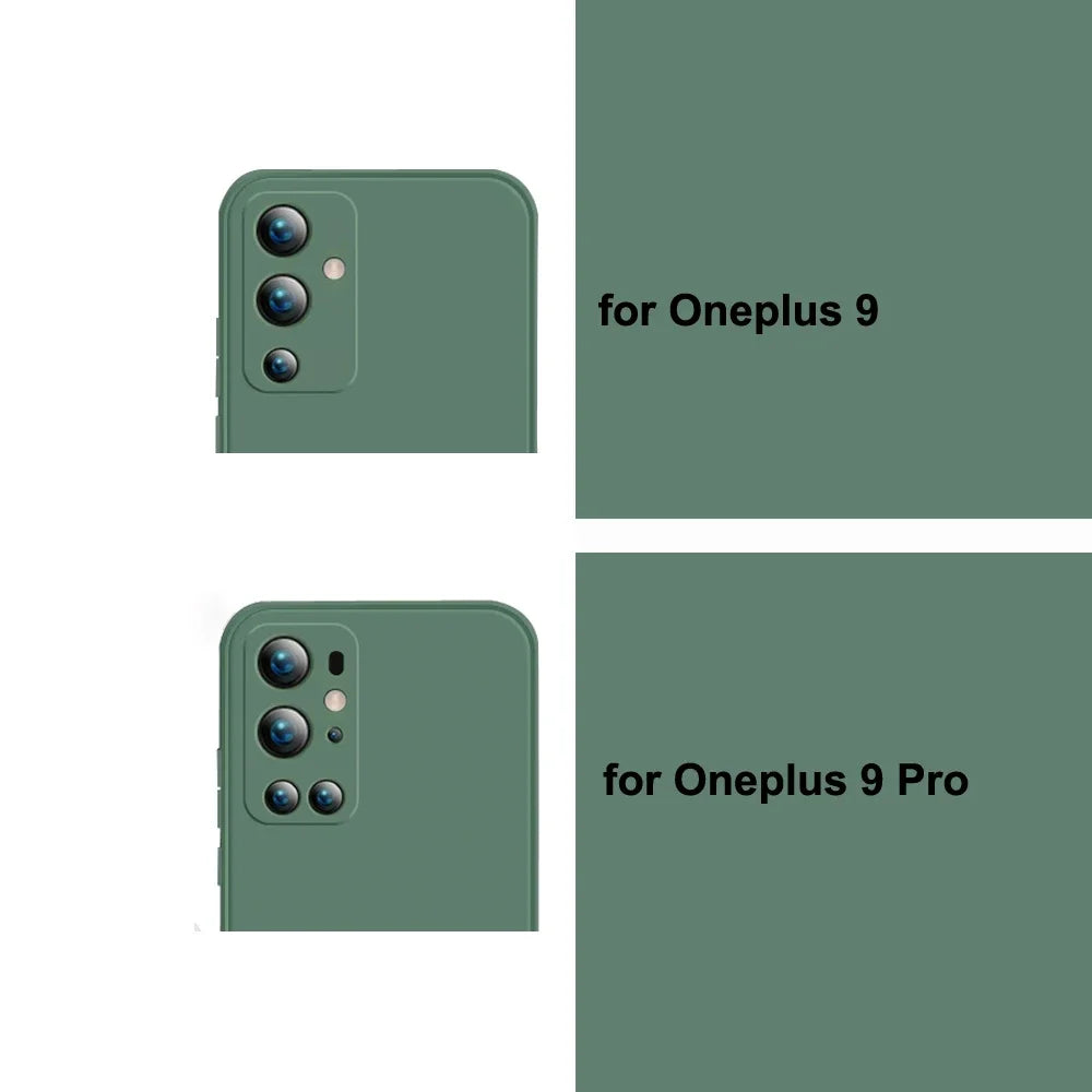 Square Liquid Silicone for OnePlus One Plus 7 7T 8 8T 9 Pro 9R 9RT T 10R Ace Nord N20 Original Soft Camera Protective Back Cover