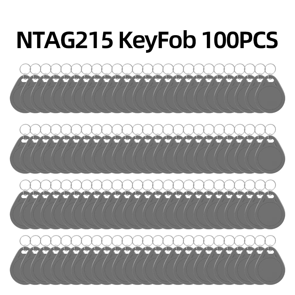 NTAG215 NFC KeyFob Waterproof Rewritable Keychain 504 Bytes Compatible with Amiibo & Apple Shortcuts for iOS Android