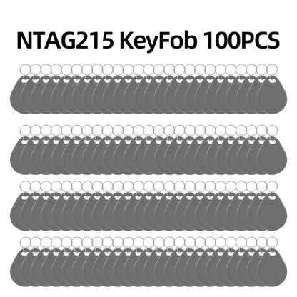 NTAG215 NFC KeyFob Waterproof Rewritable Keychain 504 Bytes Compatible with Amiibo & Apple Shortcuts for iOS Android