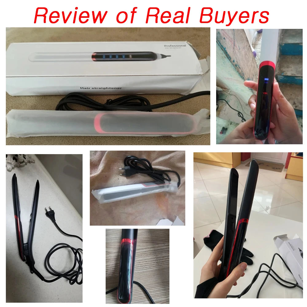 2024 Sale New Hair Straightener Flat Iron Curling Irons Electric Straight Ceramic Fast Warm-up Styling Tool For Wet or Dry Hair