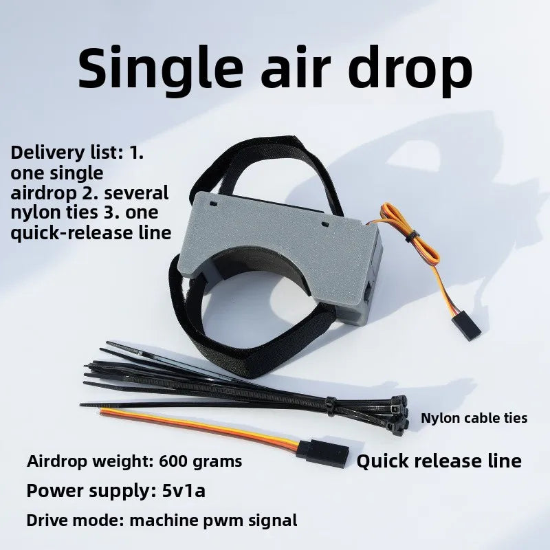 Reinforced FPV Drone Airdrop System (Pro Version) — High Payload Capacity, Strap-Mounted  For Firefighting and Rescue Drills