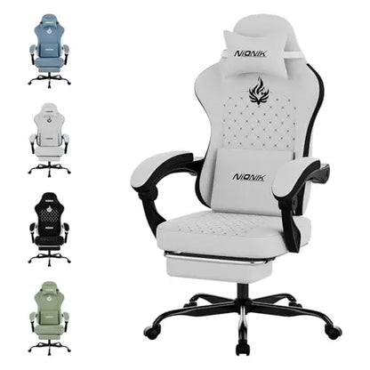 （Local US Inventory）Gaming Chair with Massage,Ergonomic PC Gaming Chair Computer Chairs with Footrest Comfortable rest and Lumba