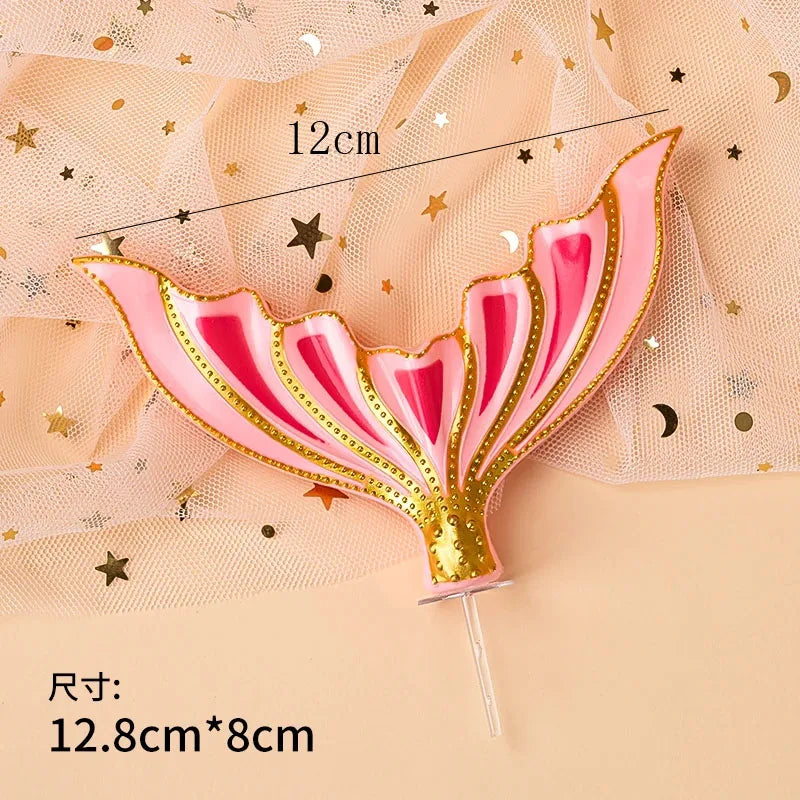 Mermaid Cake Decoration Kawaii Doll Mermaid Birthday Cake Toppers Girls Happy Birthday Party Supplies Creative Dessert Supplie
