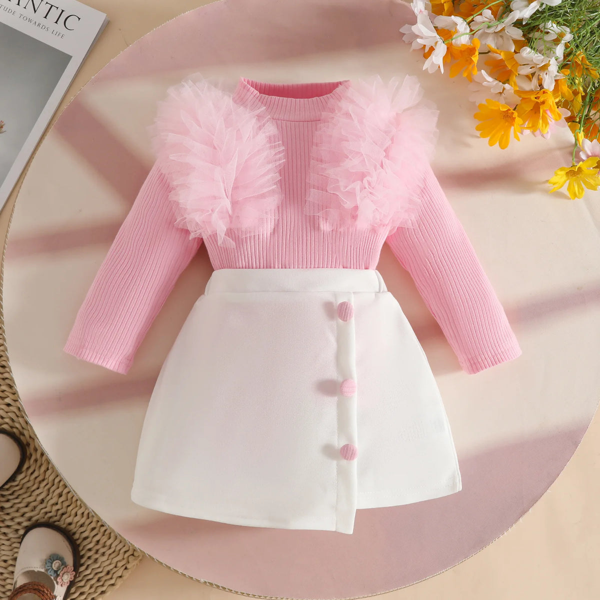 Baby Girls Clothes New Year Set 0-3Y Long Sleeve Big Bow Top Irregular Skirt and Beret 3Pcs Toddler Christmas Clothes