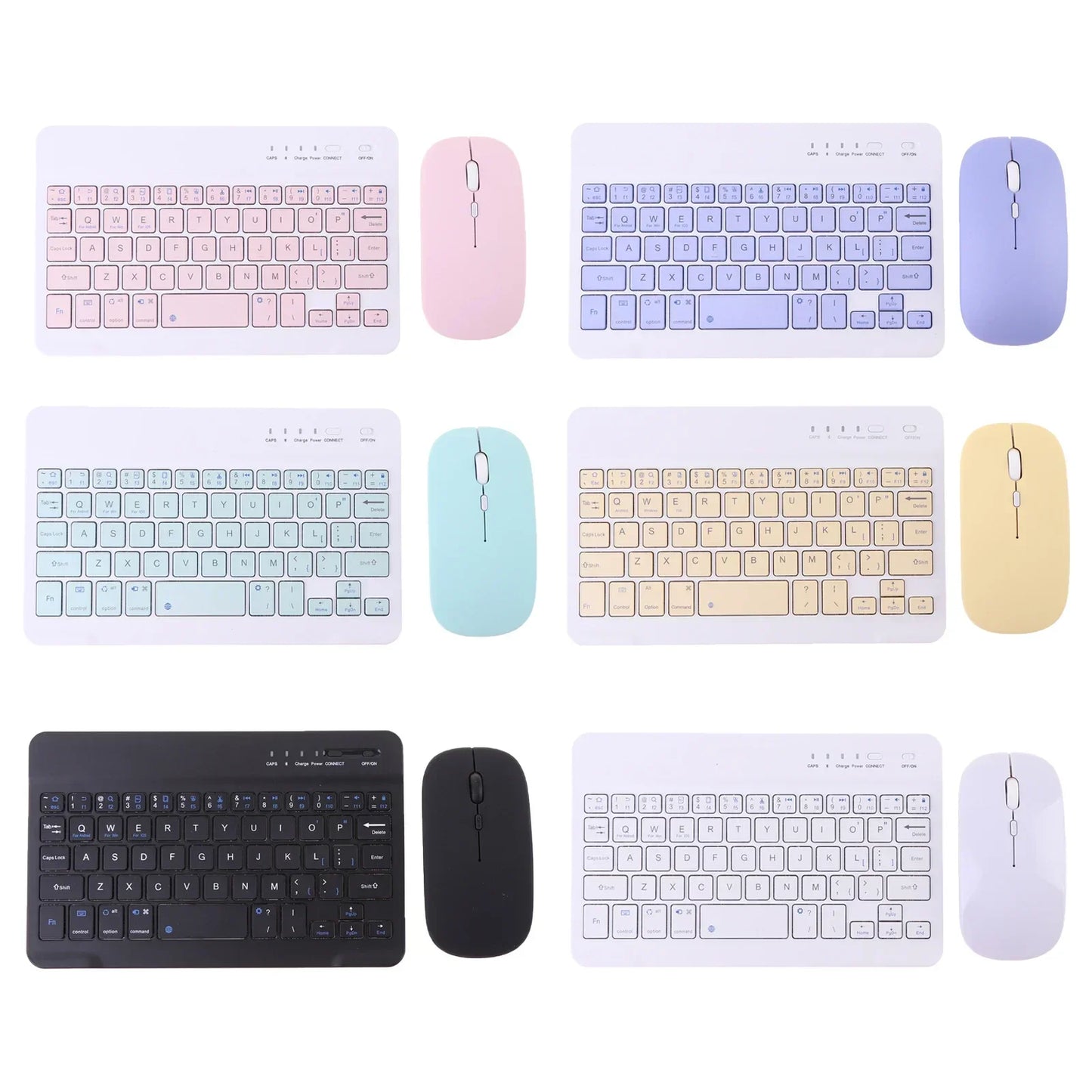 NEW Wireless Keyboard Mobile Phone Tablet Computer Bluetooth Keyboard Mouse 1Set