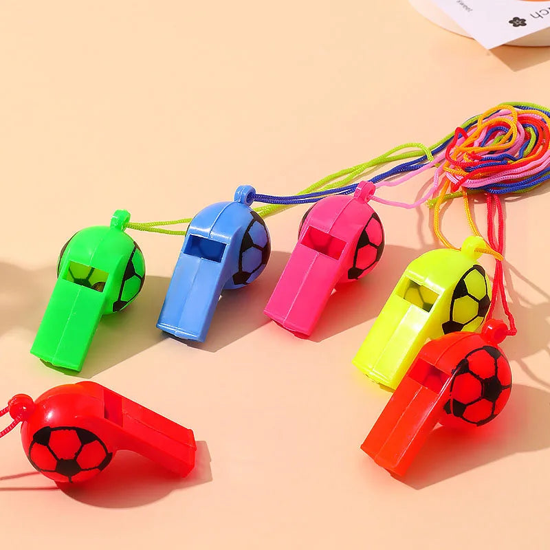 10/30/50Pcs Soccer Party Gifts Whistles Noise Maker Toy Kids Sports Football Theme Birthday Party Pinata Goodie Bag Filler
