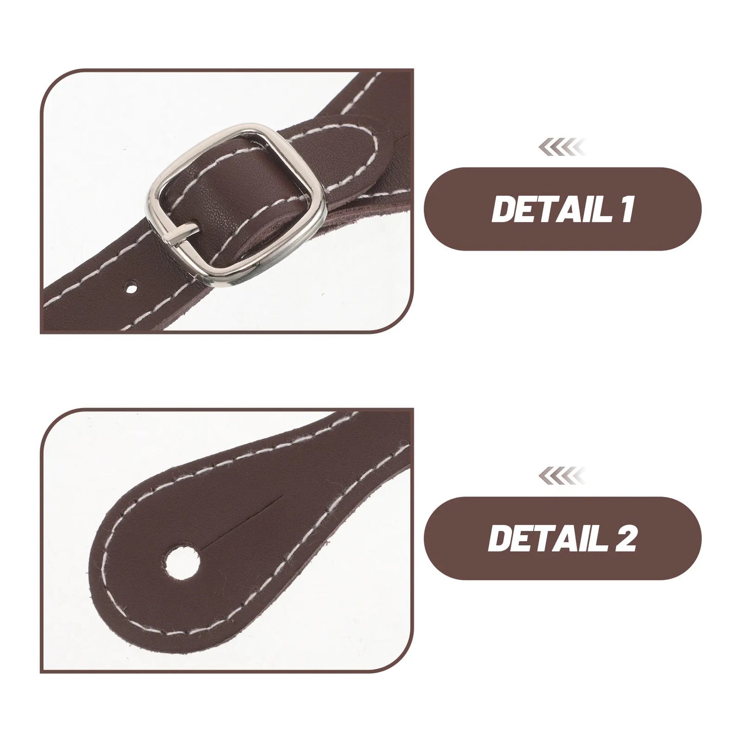 2Pcs Brown Spur Straps Adjustable Unisex Riding Boot Straps Horse Accessories English Riding Gear