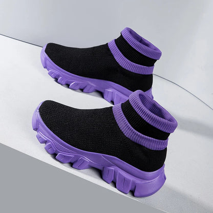 Women Shoes Men Brand Comfortable Sock Boots Non-slip Couple Ankle Boots Thick Soled Tenis Luxury Shoes Unisex Casual Sneakers