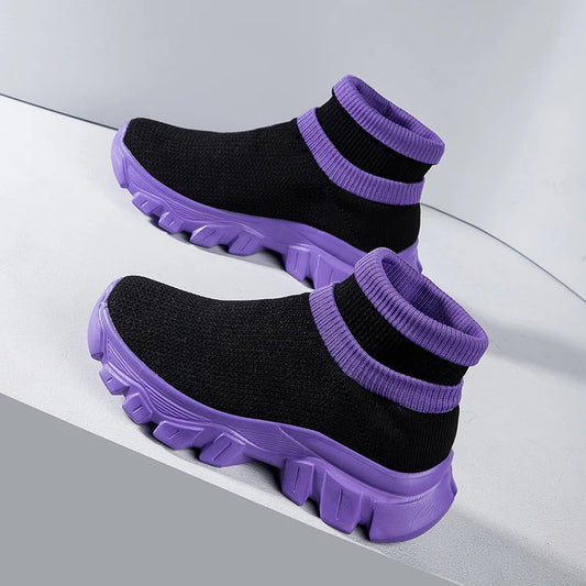Women Shoes Men Brand Comfortable Sock Boots Non-slip Couple Ankle Boots Thick Soled Tenis Luxury Shoes Unisex Casual Sneakers