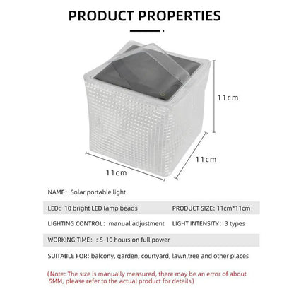 Portable Solar Camping Light Lightweight And Portable For Outdoor Adventures Garden Light
