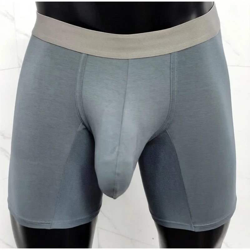 Large Pocket Modal Boxer Shorts Men's Solid Color Bullet Separation Shorts Sports Boxer Boxer Pants With Super Large Space