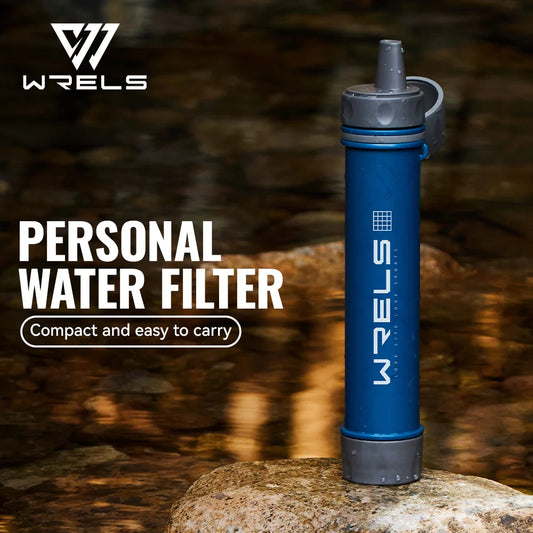 WERLS Camping Hiking Portable Water Purifier Personal Filter Straw for Outdoor Backpacking Travel Survival Emergency Gear System