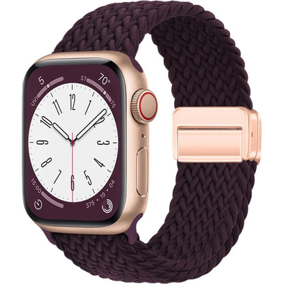 Braided Strap For Apple Watch Bands 40mm 45mm 41mm 44mm 42/46mm 49mm magnetic Bracelet iWatch series se 7 5 6 8 9 10 11 Ultra3 2