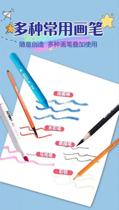 Thick A4 Kids Drawing Book, Blank Sketch Paper Notebook for Kindergarten Primary School Boys Girls, Ink-proof Art Painting
