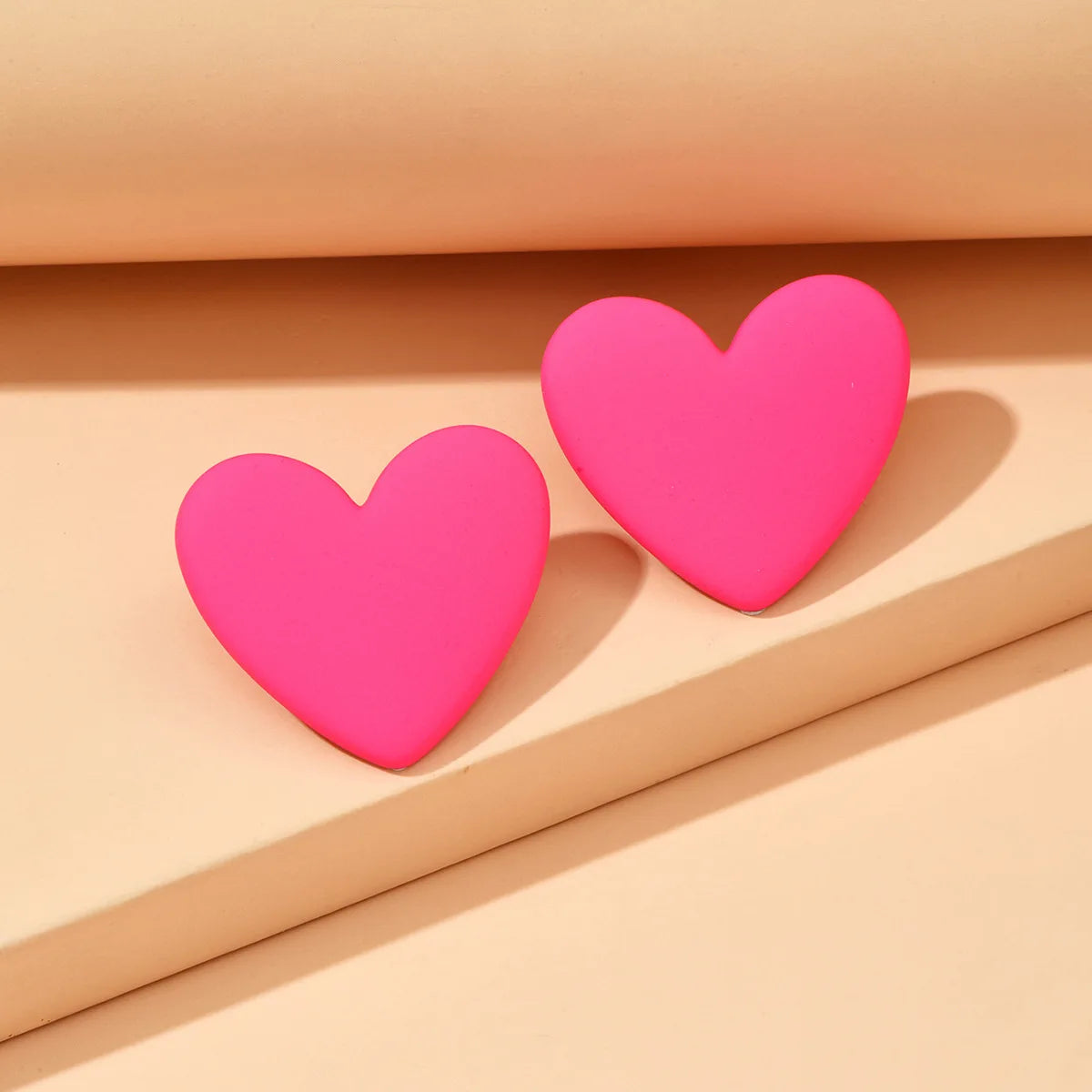 Simple Big Round Star Heart Hoop Earrings For Women Geometric Plastic Exaggerated Earring Hyperbole Trendy Ring Earrings Jewelry