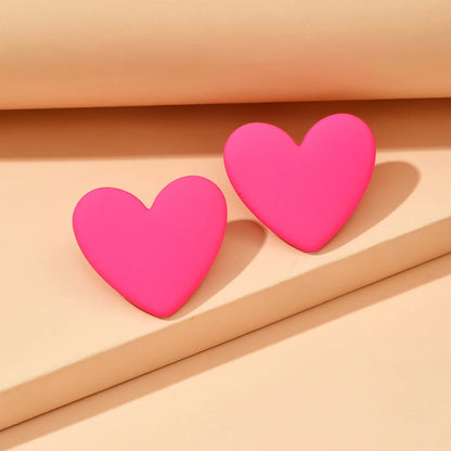 Simple Big Round Star Heart Hoop Earrings For Women Geometric Plastic Exaggerated Earring Hyperbole Trendy Ring Earrings Jewelry