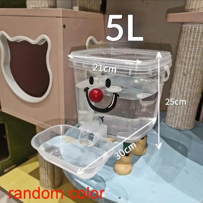 【1Set Large Capacity Pet Drinking Fountain 3/5/8/10L Cartoon Automatic Water Dispenser No-Electricity Auto Water Bowl】