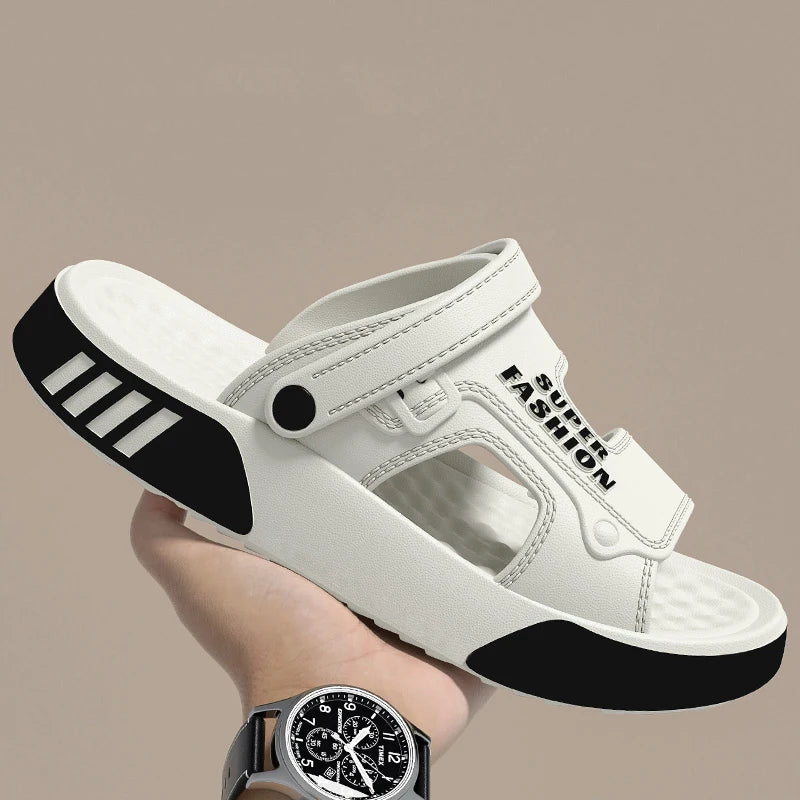 Men Slippers Summer EVA Soft-soled Platform Slides Sandals Indoor Outdoor Walking Beach Shoes Flip Flops Mens Home Shoes
