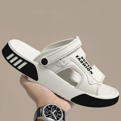 Men Slippers Summer EVA Soft-soled Platform Slides Sandals Indoor Outdoor Walking Beach Shoes Flip Flops Mens Home Shoes