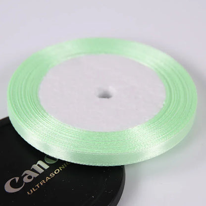 22 Meters/Roll 6mm Silk Satin Ribbons Christmas Halloween Birthday Party Gift Wrapping Ribbons DIY Handmade Crafts Material