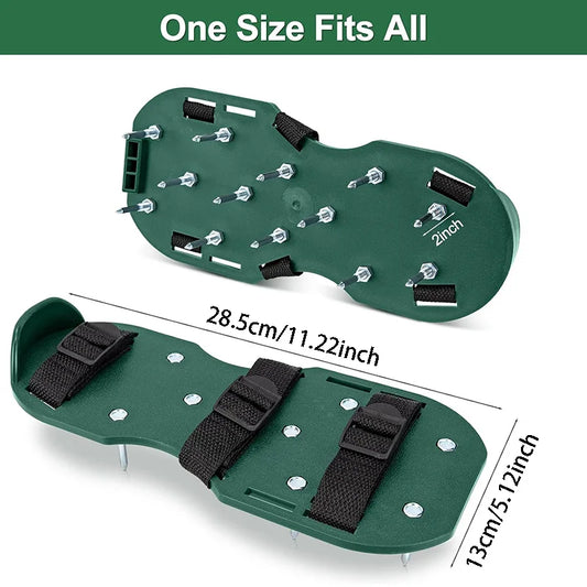 1 Pair Lawn Aerator Shoes for Grass Heavy Duty Spike Shoes with Adjustable Straps for Yard/Garden/Patio Universal Fit Men/Women