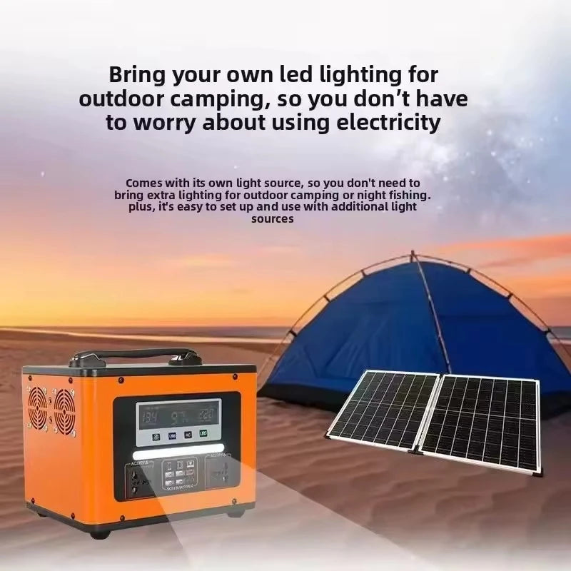 New High Power 600W 500W Portable Power Station 220V 55Ah/40Ah Solar Outdoor Mobile Power Supply Home Emergency Energy Storage