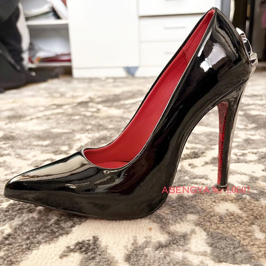 2025 Summer Sexy Gold Metal High Heels Shoes Women Pumps Designer Black Dress Shoes Fashion Party Prom Wedding Shoes For Women