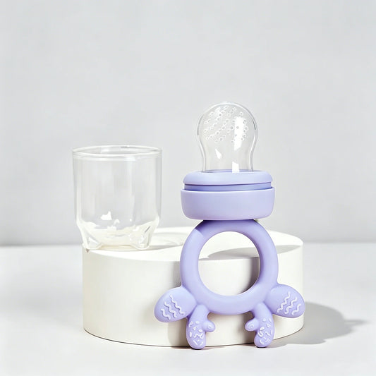 BPA Free Baby Fruit Food Feeder with Dust Cover Deer Silicone Teething Nibbler 3 Colors Toddler Vegetable Feeding Pacifier Teether Toy