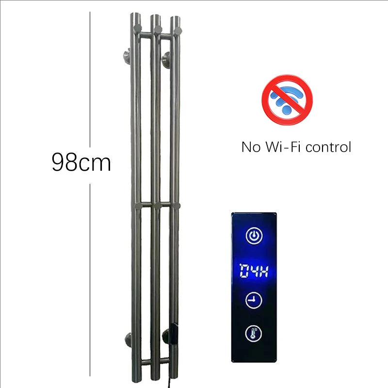 OXG Electric Heated Towel Rack Wall Mounted Bathroom Towel Warmer Dryer Heater 3 Bars Timer Touch Control WiFi Energy Saving