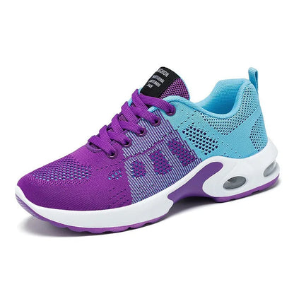 Spring Autumn Women Mesh Breathable Sports Shoes Lady Non-slip Running Shoes Adult Student Commuter Casual Shoes Everyday Casual