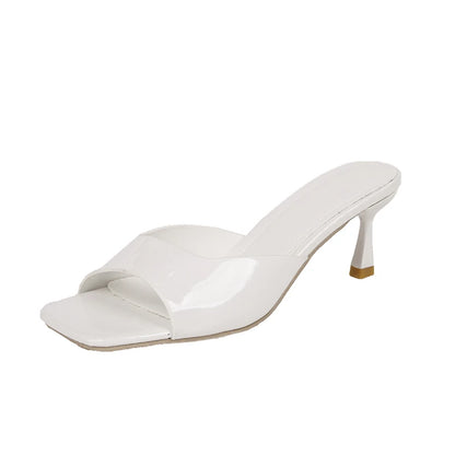 Fashion Fish Mouth Slippers Summer Comfort Dress Shoes Sexy Open Toe Stiletto Sandals Elegant Office Women High Heels