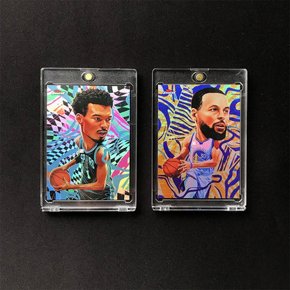 Topps 2026 Finest Big Head Comic Teka Warriors Curry Spurs Text Class SSP Original Reproduction Self-Made Card Refraction Gift