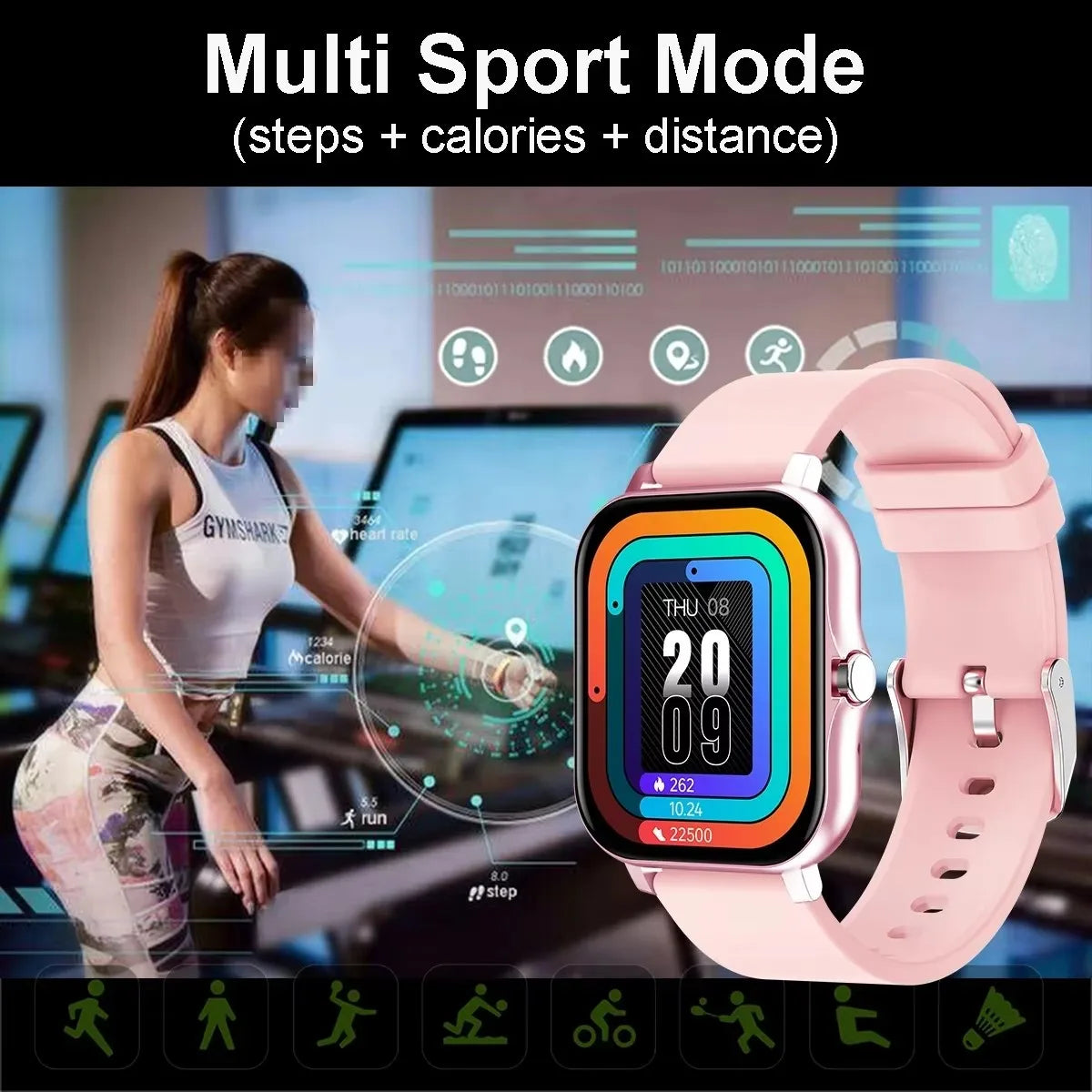 2026 New Multifunctional Smart Watch Men Women Bluetooth Connected Phone Music Fitness Sports Bracelet Sleep Monitor watch ht30