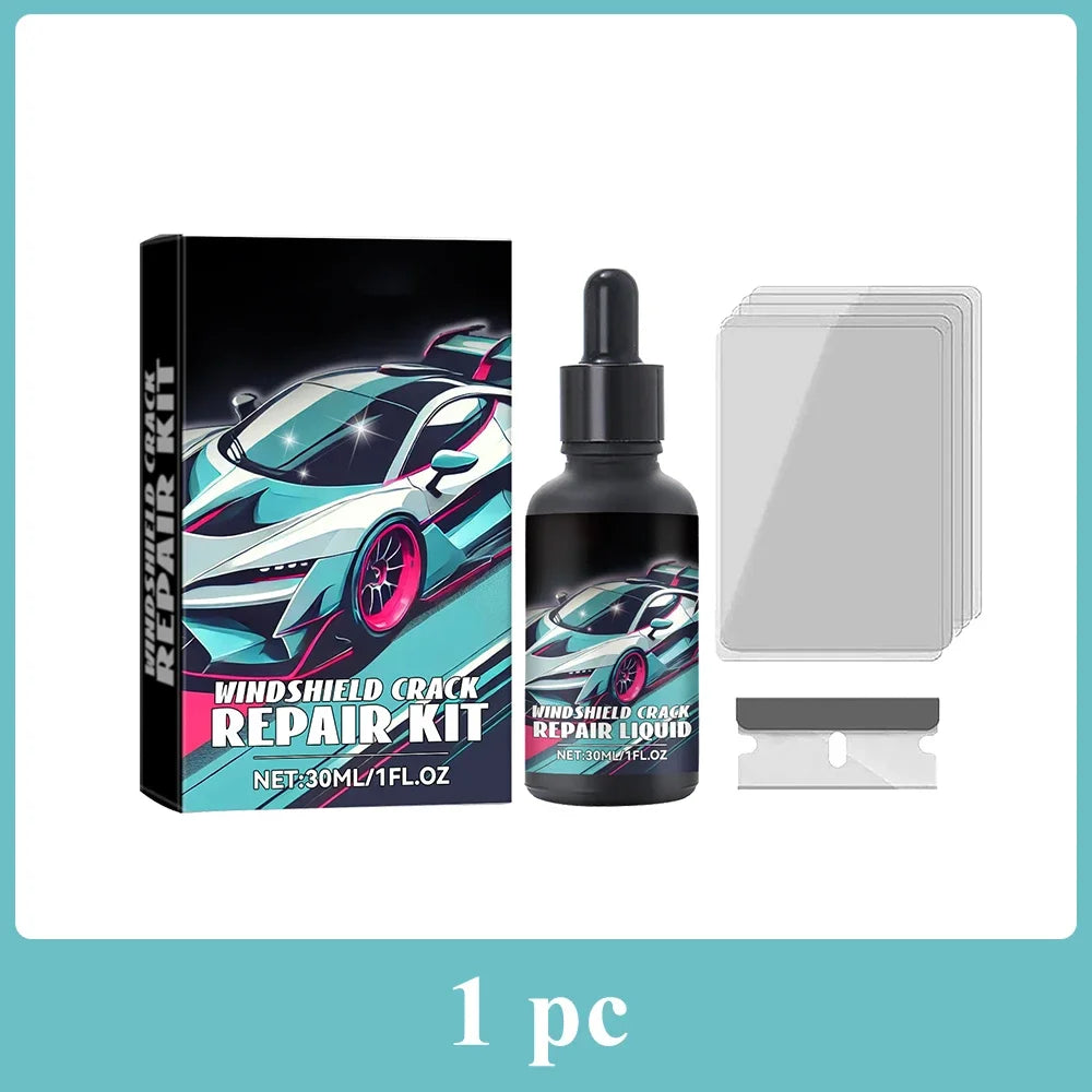 Magic Windscreen Crack Repair Set - Auto Glass Scratch Eraser for Cars Trucks Motorcycles