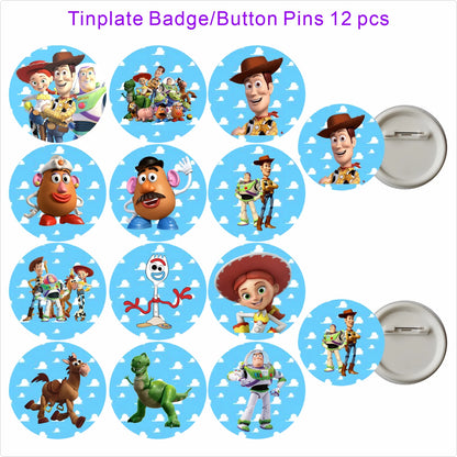 Toy Story Birthday Party Supplies Balloon Tableware Paper Plates Cups Napkins Kids Party Decor Baby Shower Picnic Table Supplies