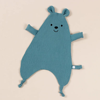 Cute Bear Baby Cotton Comforter Blanket Newborn Sleeping Dolls Rabbit Ears Sleep Toy Soothe Appease Towel Bibs Saliva Towel New
