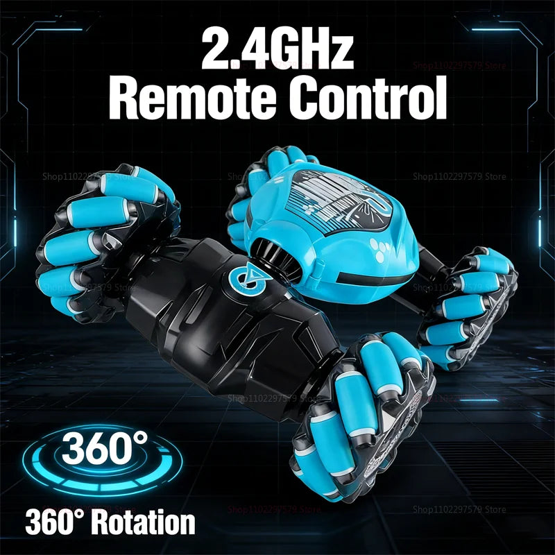 New 4WD RC Drift Car 360° Rotation Music LED Lights Gesture Remote Control Stunt Cars Climbing Off-Road Toys For Kids Teens Gift
